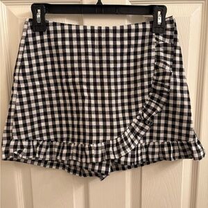 Altar'd State Black and White Checkered Skort